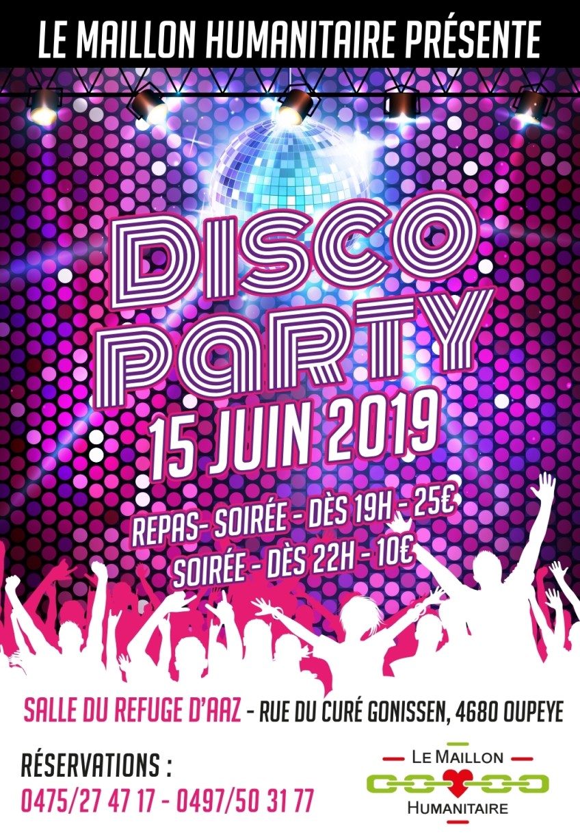 Soirée Disco Party – 15 juin 2019